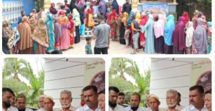 মাদারীপুরে ইতালি প্রবাসী উজ্জ্বল বেপারীর উদ্যোগে ৬শো পরিবারকে ঈদ উপহার শাড়ী, থ্রি পিস, লুঙ্গি বিতরণ