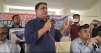 প্রকৃত ঘটনা আড়াল করতে কালকিনিতে নীরিহ লোকজনকে হয়রানি কারার প্রতিবাদে মানববন্ধন