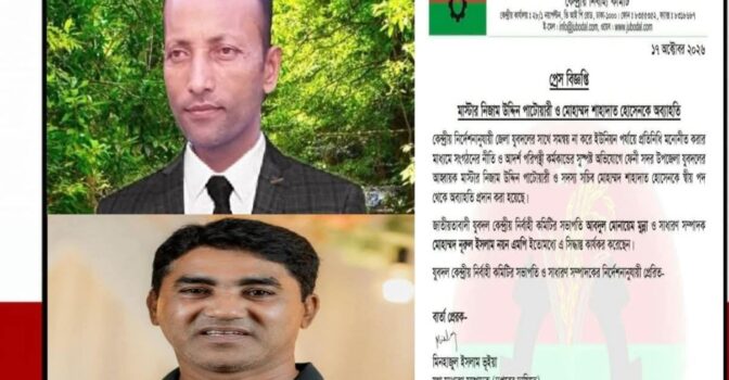 নানা অভিযোগ ও বিতর্কের মধ্যে ফেনী সদর যুবদলের নিজাম পাটোয়ারী ও শাহাদাতকে অব্যাহতি